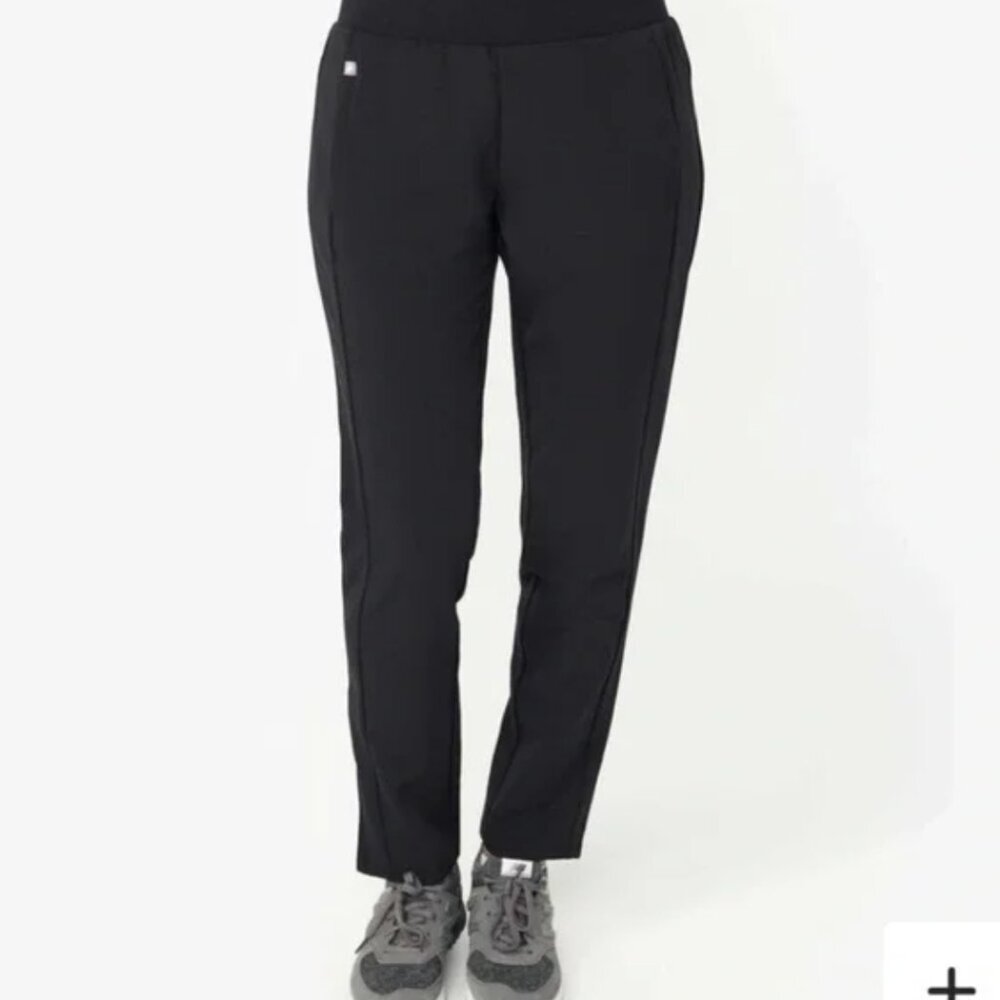 Figs Tidore Black Tailored Scrub Pants Zip Ankle Small